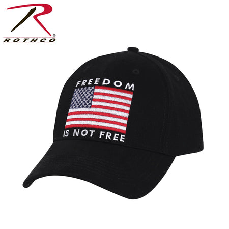 Rothco Freedom Is Not Free Low Profile Cap Black Size One Size - Get Tight Gear