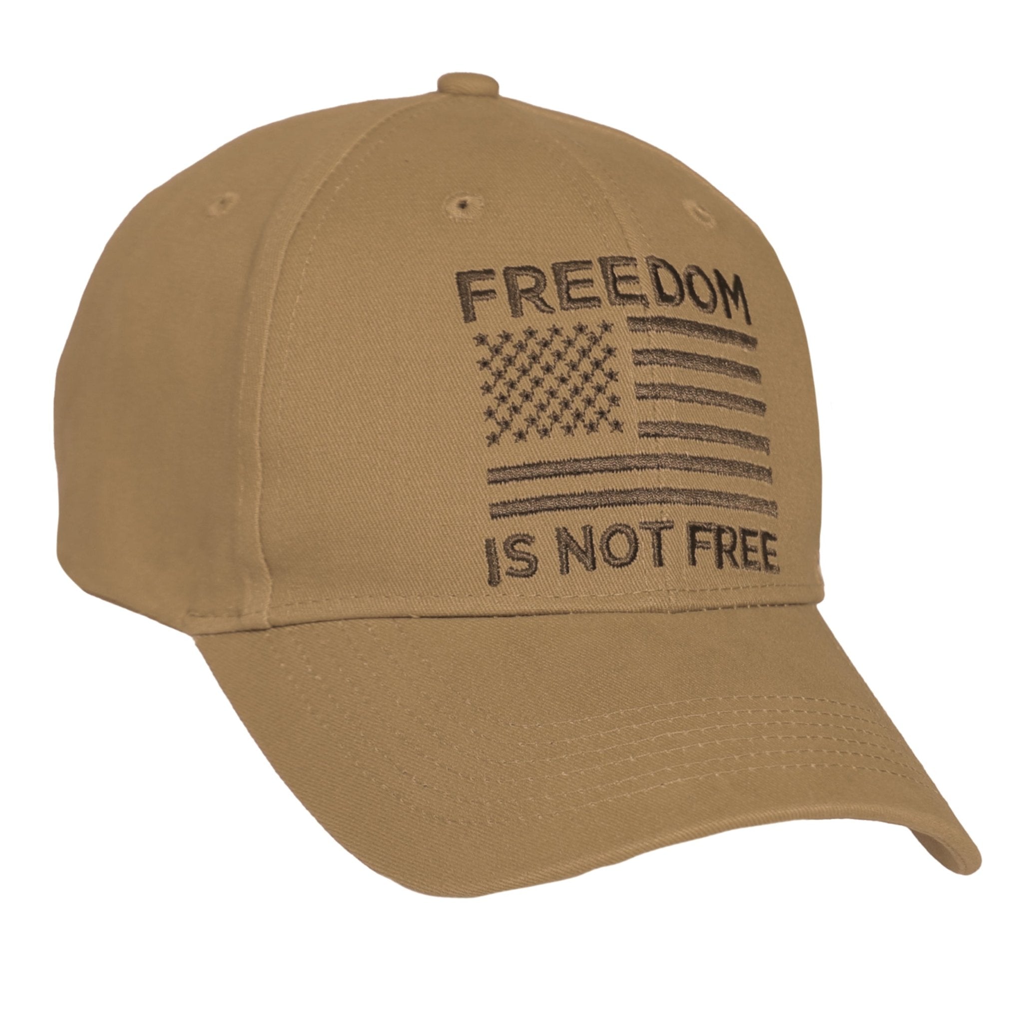 Rothco Freedom Is Not Free Low Profile Cap Coyote Brown - Get Tight Gear