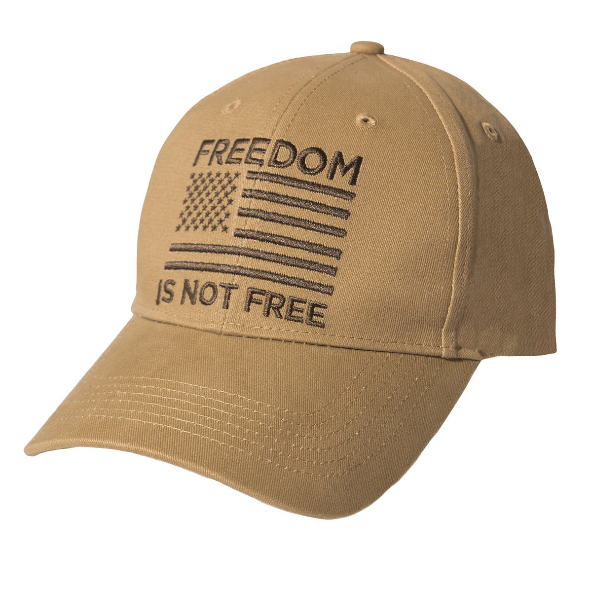 Rothco Freedom Is Not Free Low Profile Cap Coyote Brown - Get Tight Gear