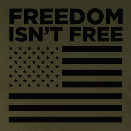 Rothco Freedom Isn't Free Flag T-Shirt Olive Drab Size L - Get Tight Gear