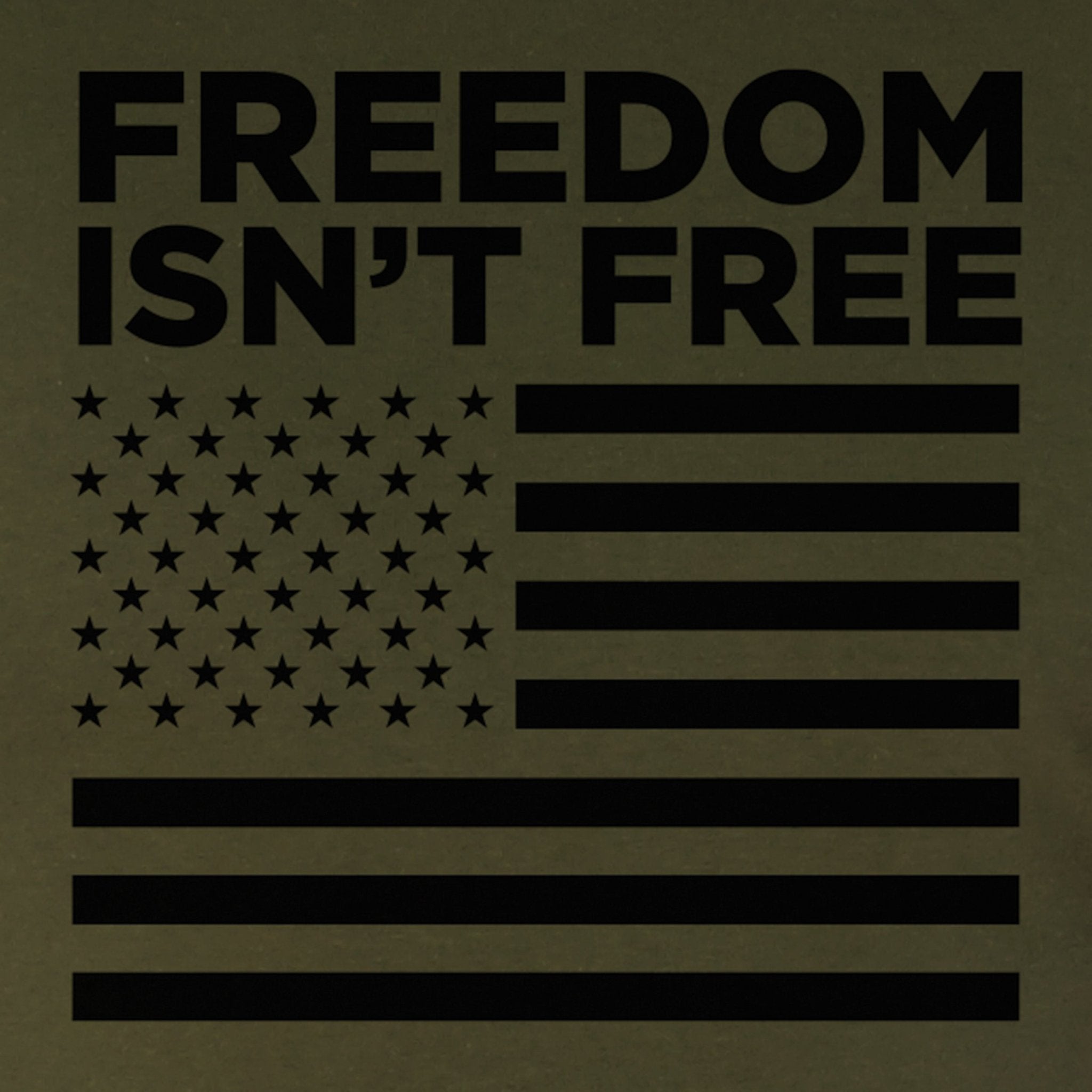 Rothco Freedom Isn't Free Flag T-Shirt Olive Drab Size M - Get Tight Gear