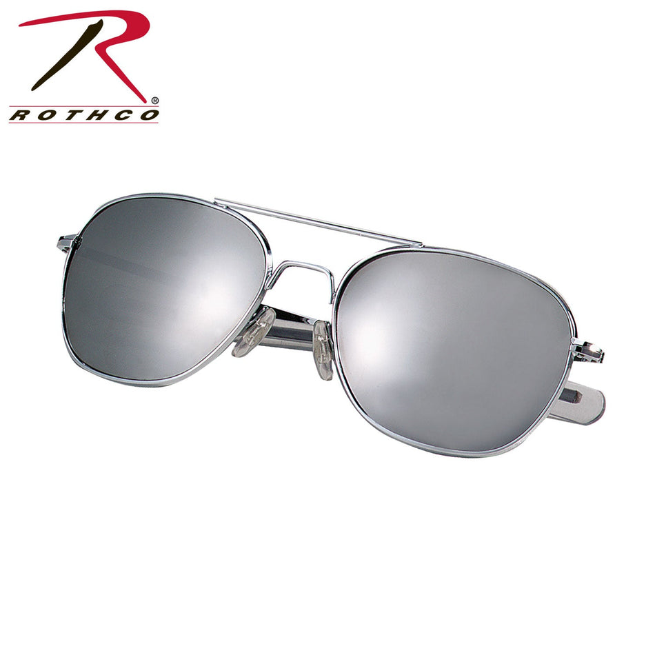 Rothco G.I. Type Aviator Sunglasses Chrome / Mirror Size 52 MM - Get Tight Gear