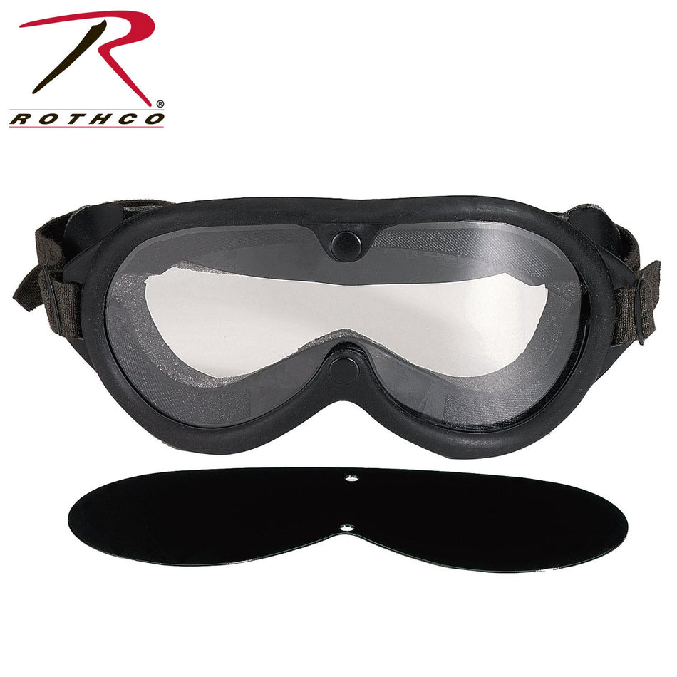 Rothco G.I. Type Sun, Wind & Dust Goggles Black - Get Tight Gear