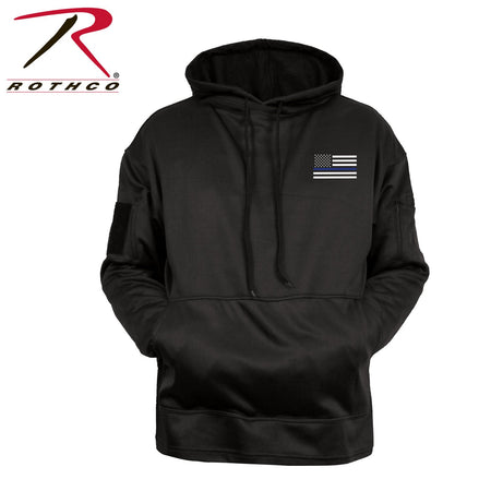 Rothco Honor and Respect Thin Blue Line Concealed Carry Hoodie - Black Black Size S - Get Tight Gear
