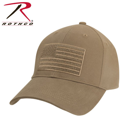 Rothco Hook & Loop U.S. Flag Low Profile Cap Coyote Brown Size One Size - Get Tight Gear
