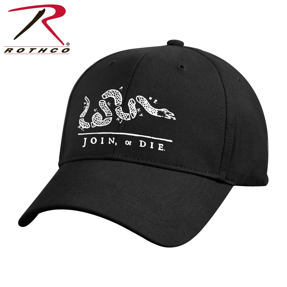 Rothco Join or Die Deluxe Low Profile Cap Black Size One Size - Get Tight Gear