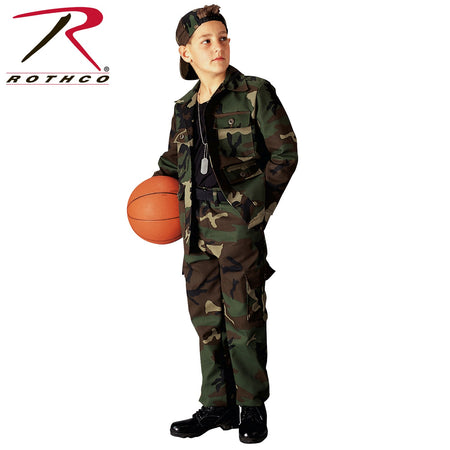 Rothco Kids Cargo Pants Woodland Camo Size 4 - Get Tight Gear