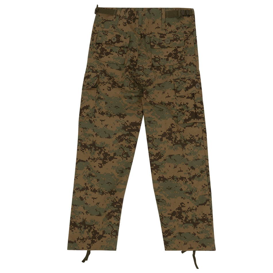 Rothco Kids Digital Camo BDU Pants Woodland Digital Camo Size M - Get Tight Gear