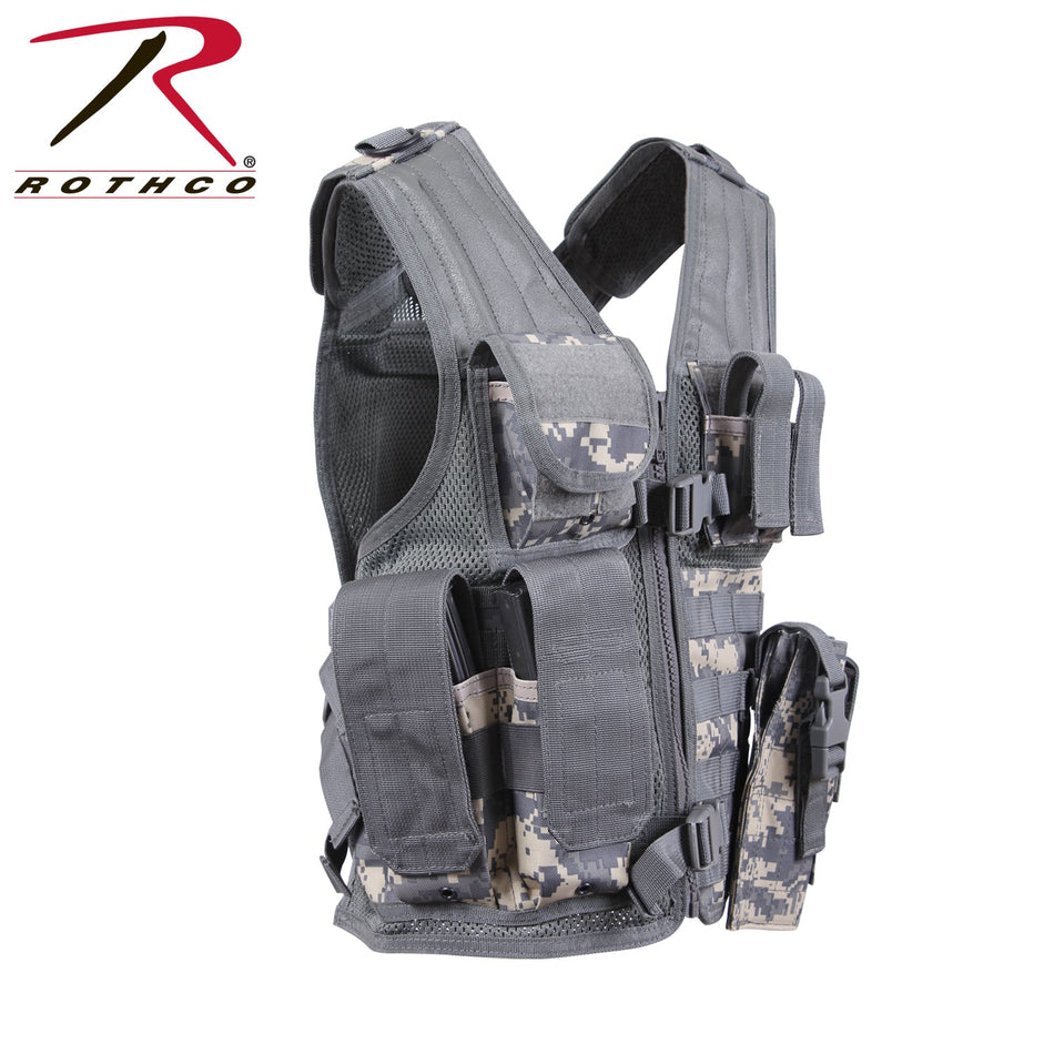 Rothco Kid's Tactical Cross Draw Vest ACU Digital Camo - Get Tight Gear
