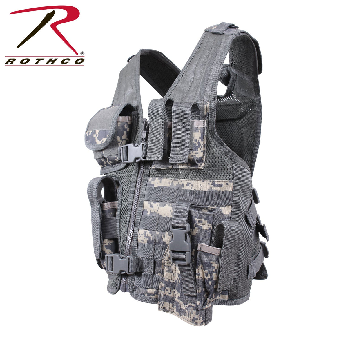 Rothco Kid's Tactical Cross Draw Vest ACU Digital Camo - Get Tight Gear