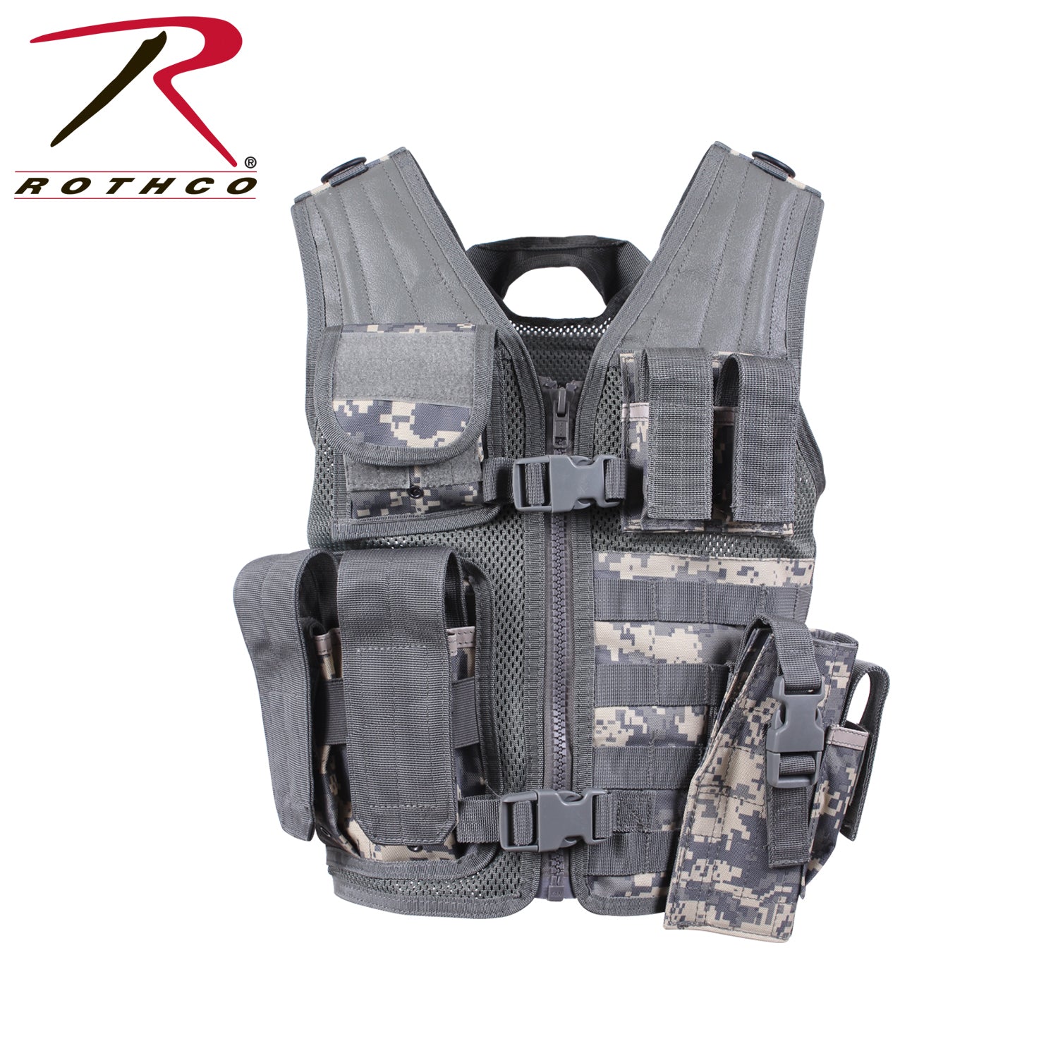 Rothco Kid's Tactical Cross Draw Vest ACU Digital Camo - Get Tight Gear