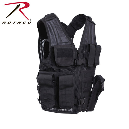 Rothco Kid's Tactical Cross Draw Vest Black - Get Tight Gear