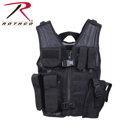 Rothco Kid's Tactical Cross Draw Vest Black - Get Tight Gear
