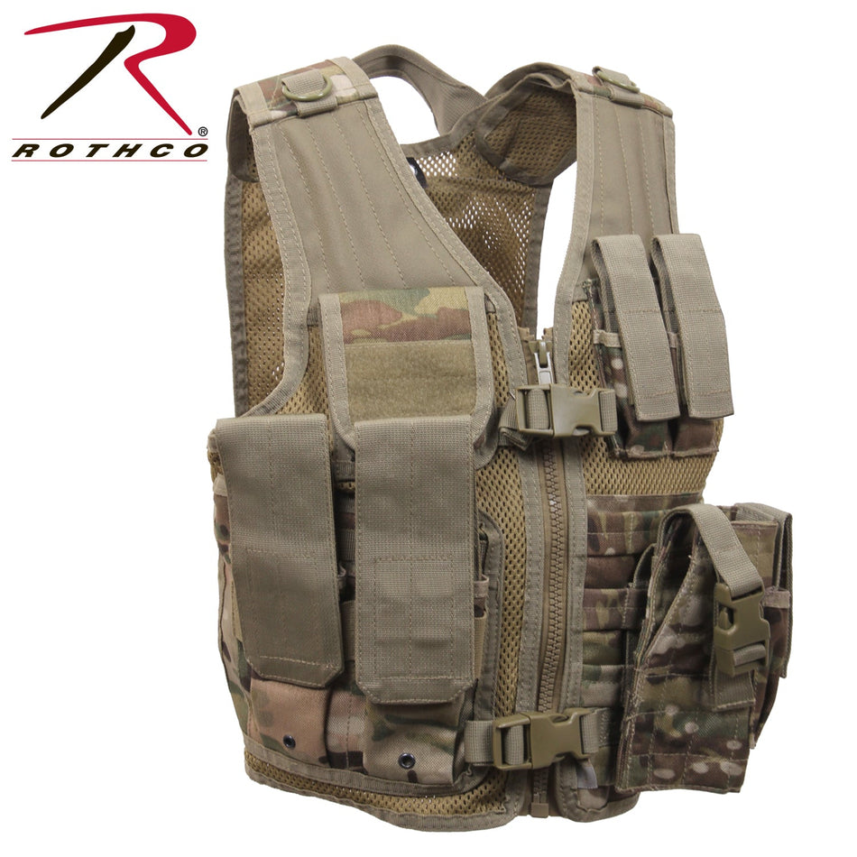 Rothco Kid's Tactical Cross Draw Vest MultiCam - Get Tight Gear