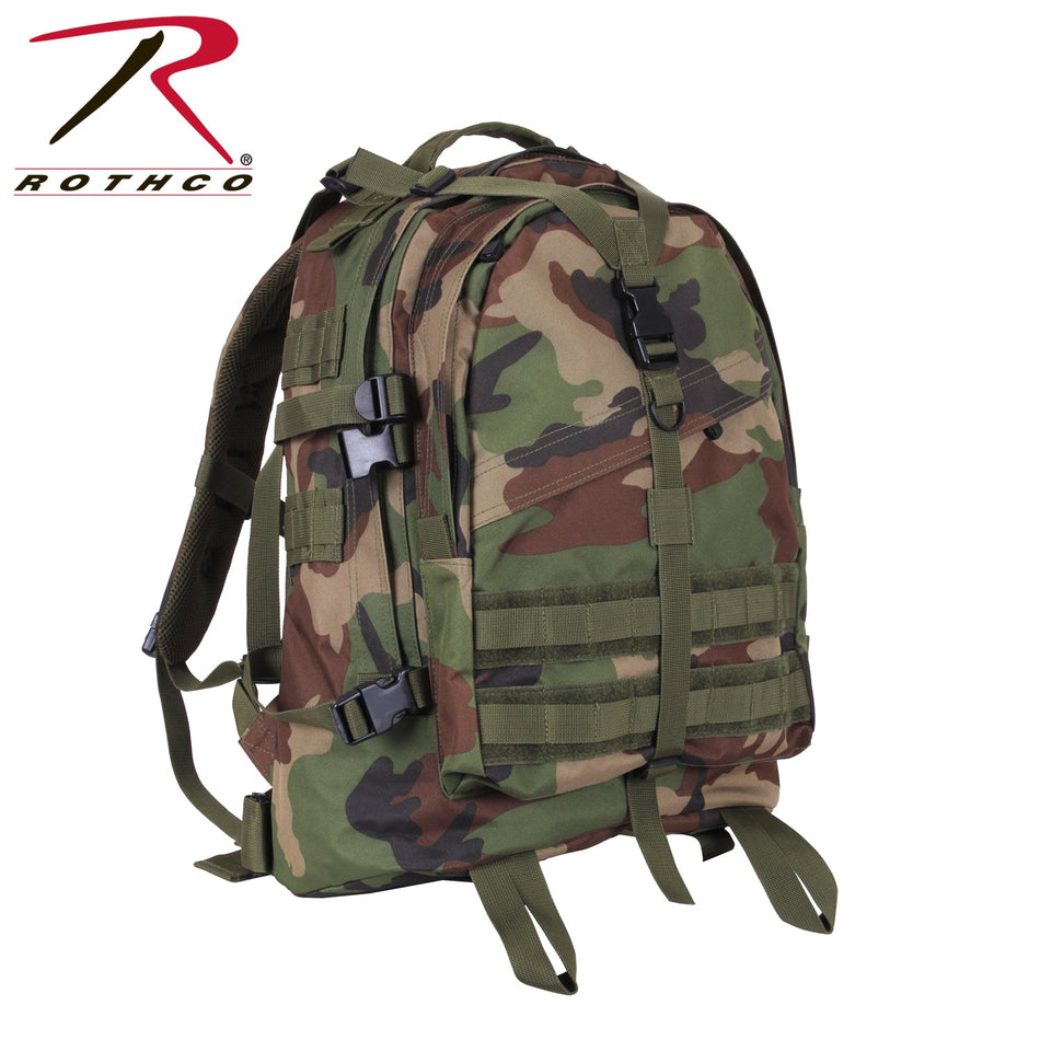 Rothco Large Camo Transport Pack Woodland Camo - Get Tight Gear