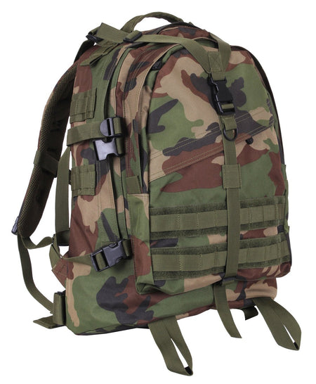 Rothco Large Camo Transport Pack Woodland Camo - Get Tight Gear