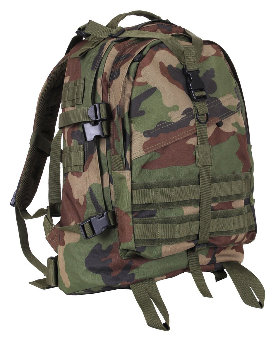 Rothco Large Camo Transport Pack Woodland Camo - Get Tight Gear