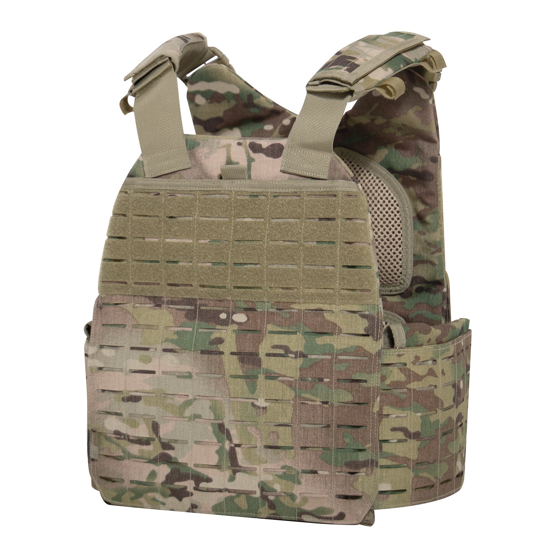 Rothco Laser Cut MOLLE Plate Carrier Vest MultiCam Size 2XL / 3XL - Get Tight Gear