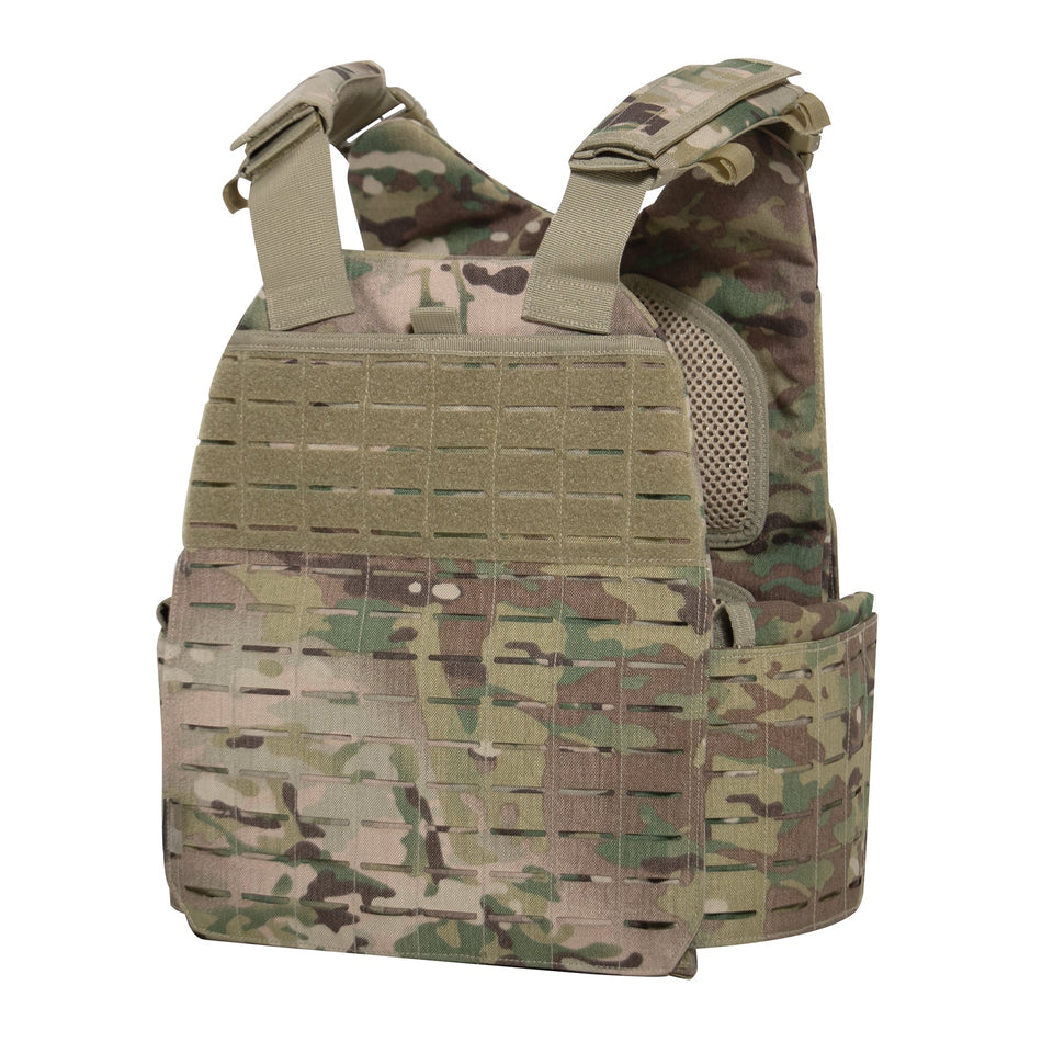 Rothco Laser Cut MOLLE Plate Carrier Vest MultiCam Size 2XL / 3XL - Get Tight Gear