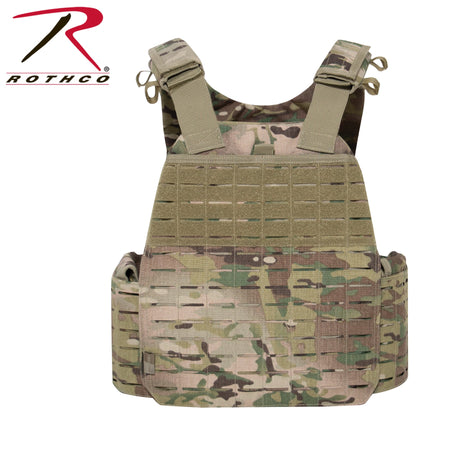 Rothco Laser Cut MOLLE Plate Carrier Vest MultiCam Size Regular - Get Tight Gear