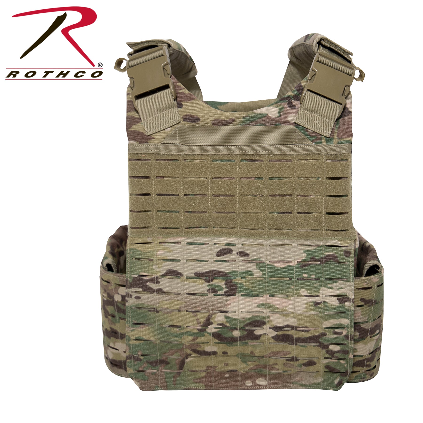Rothco Laser Cut MOLLE Plate Carrier Vest MultiCam Size Regular - Get Tight Gear