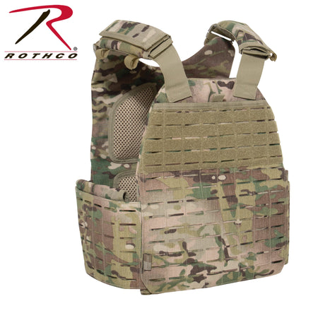 Rothco Laser Cut MOLLE Plate Carrier Vest MultiCam Size Regular - Get Tight Gear