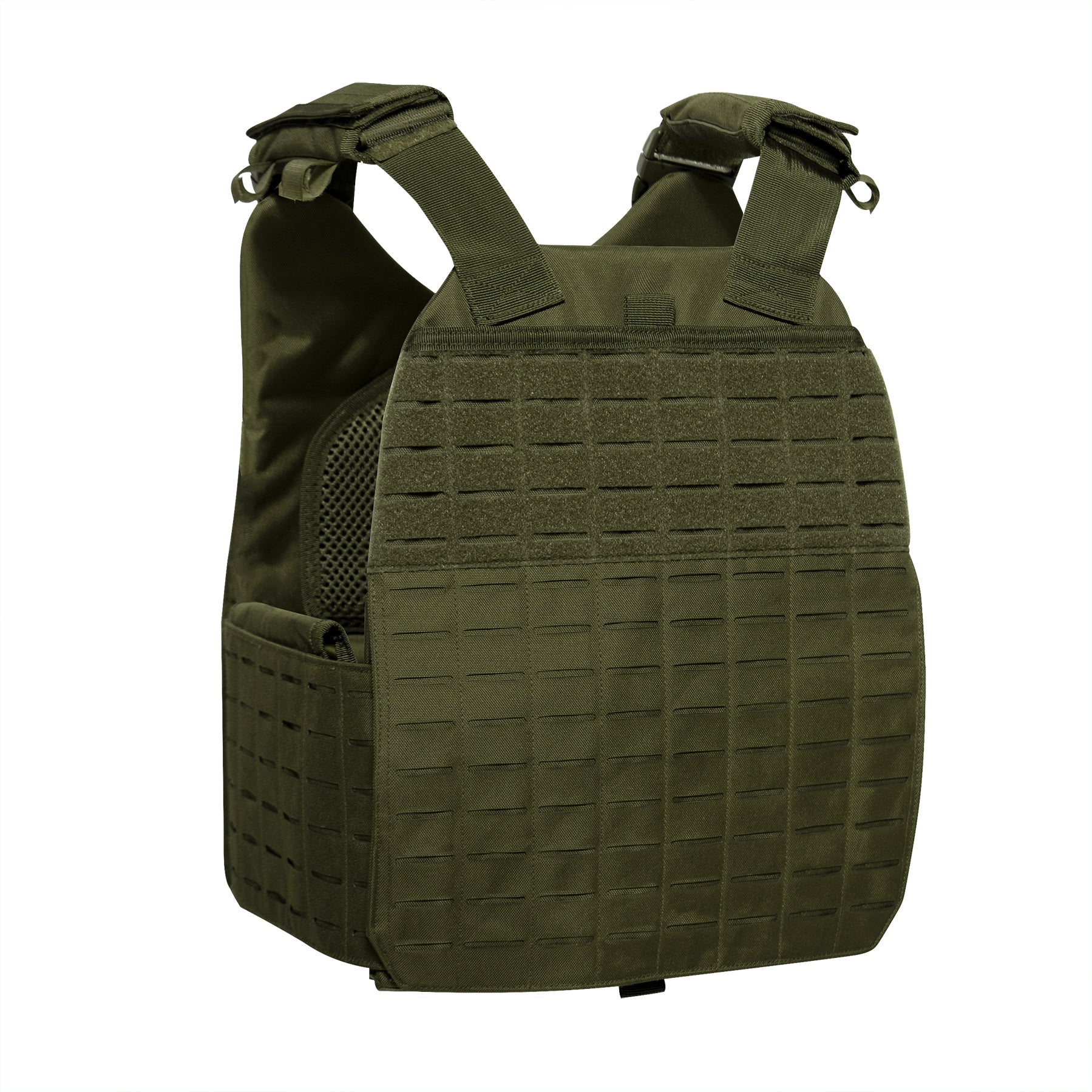 Rothco Laser Cut MOLLE Plate Carrier Vest Olive Drab Size 2XL / 3XL - Get Tight Gear