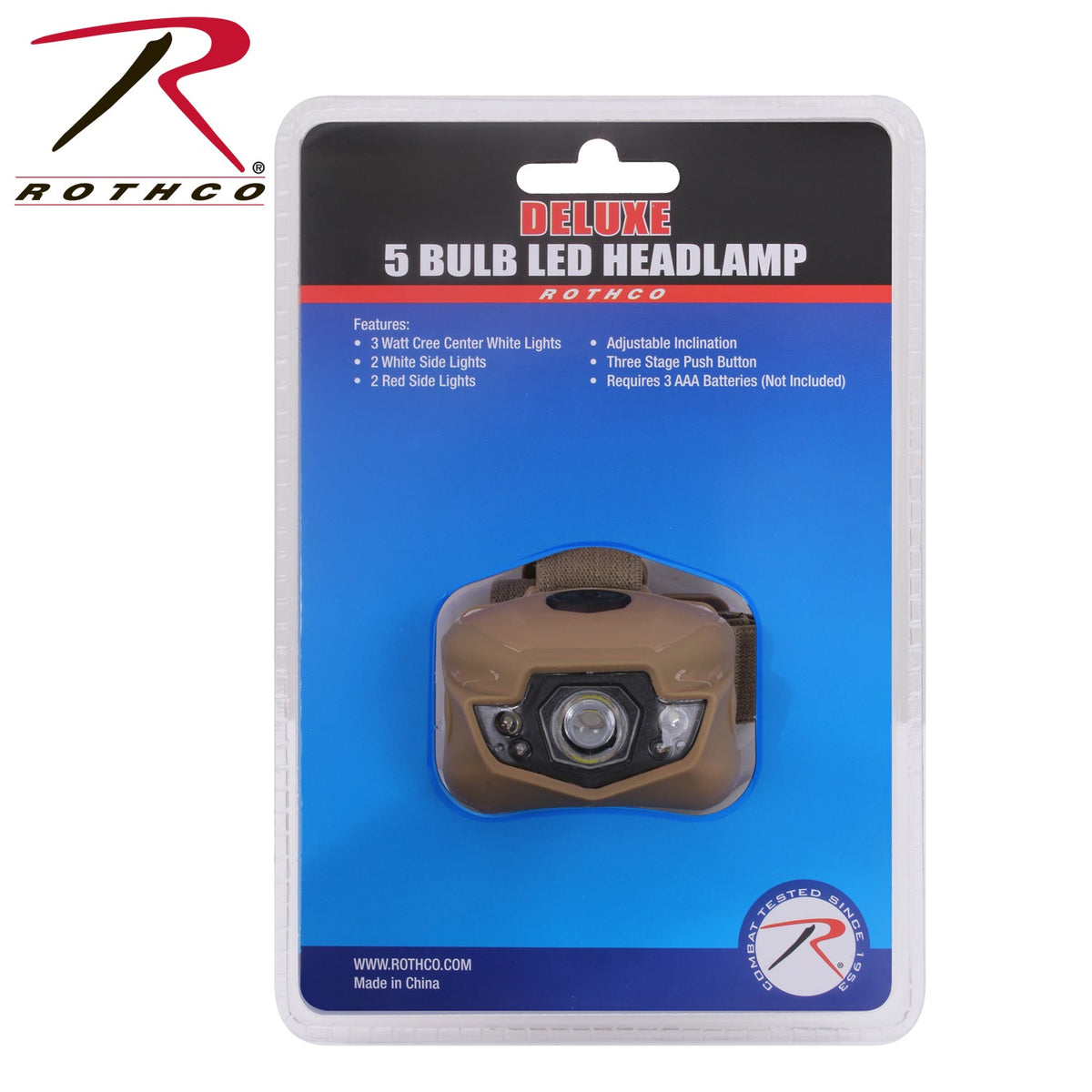 Rothco LED Headlamp Coyote Brown - Get Tight Gear
