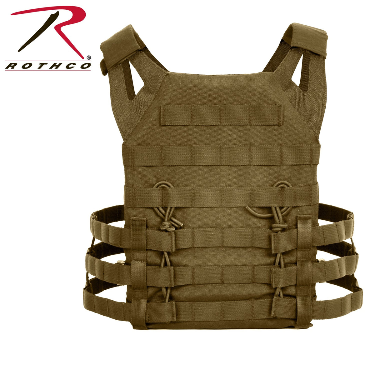 Rothco Lightweight Armor Plate Carrier Vest Coyote Brown Size Regular - Get Tight Gear