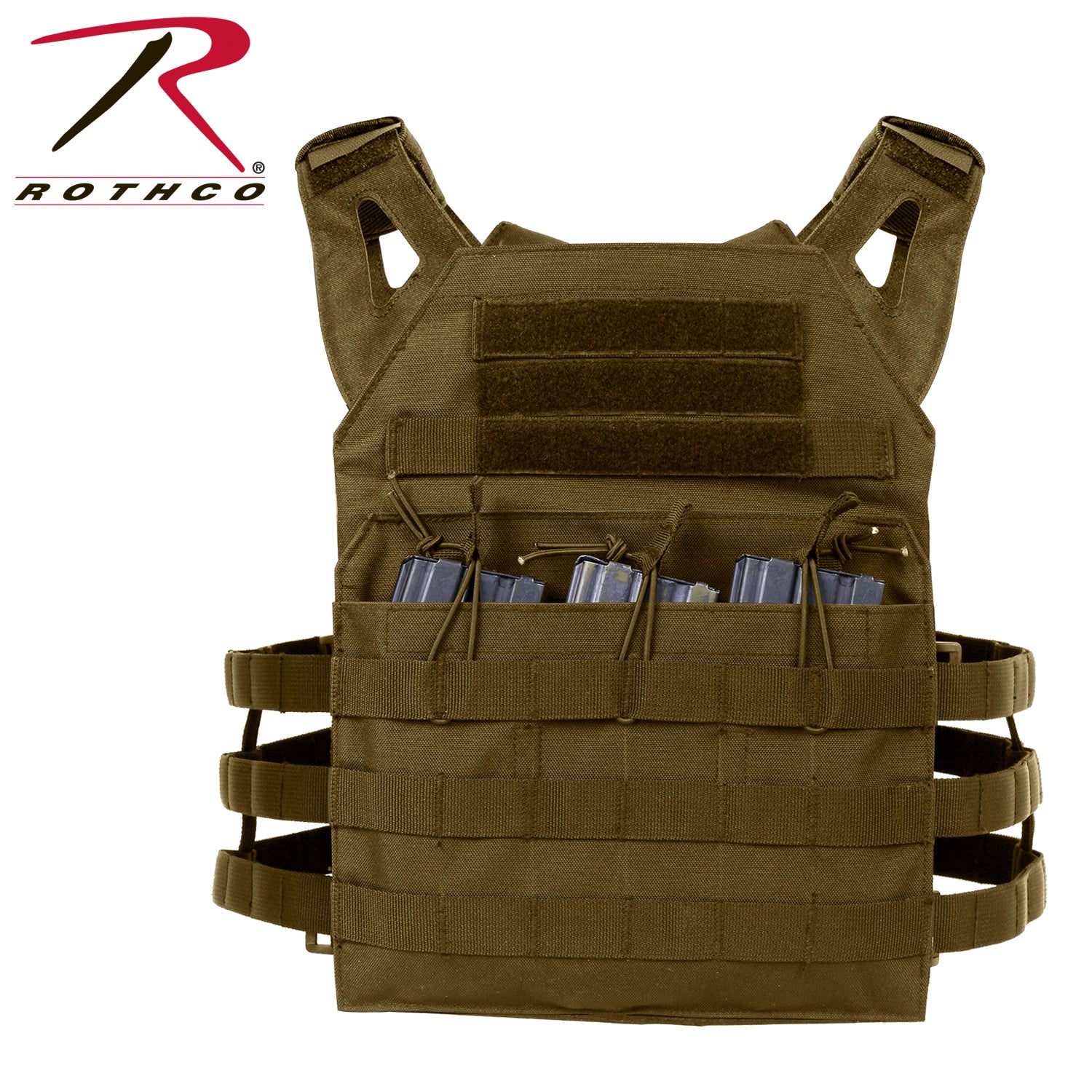 Rothco Lightweight Armor Plate Carrier Vest Coyote Brown Size Regular - Get Tight Gear