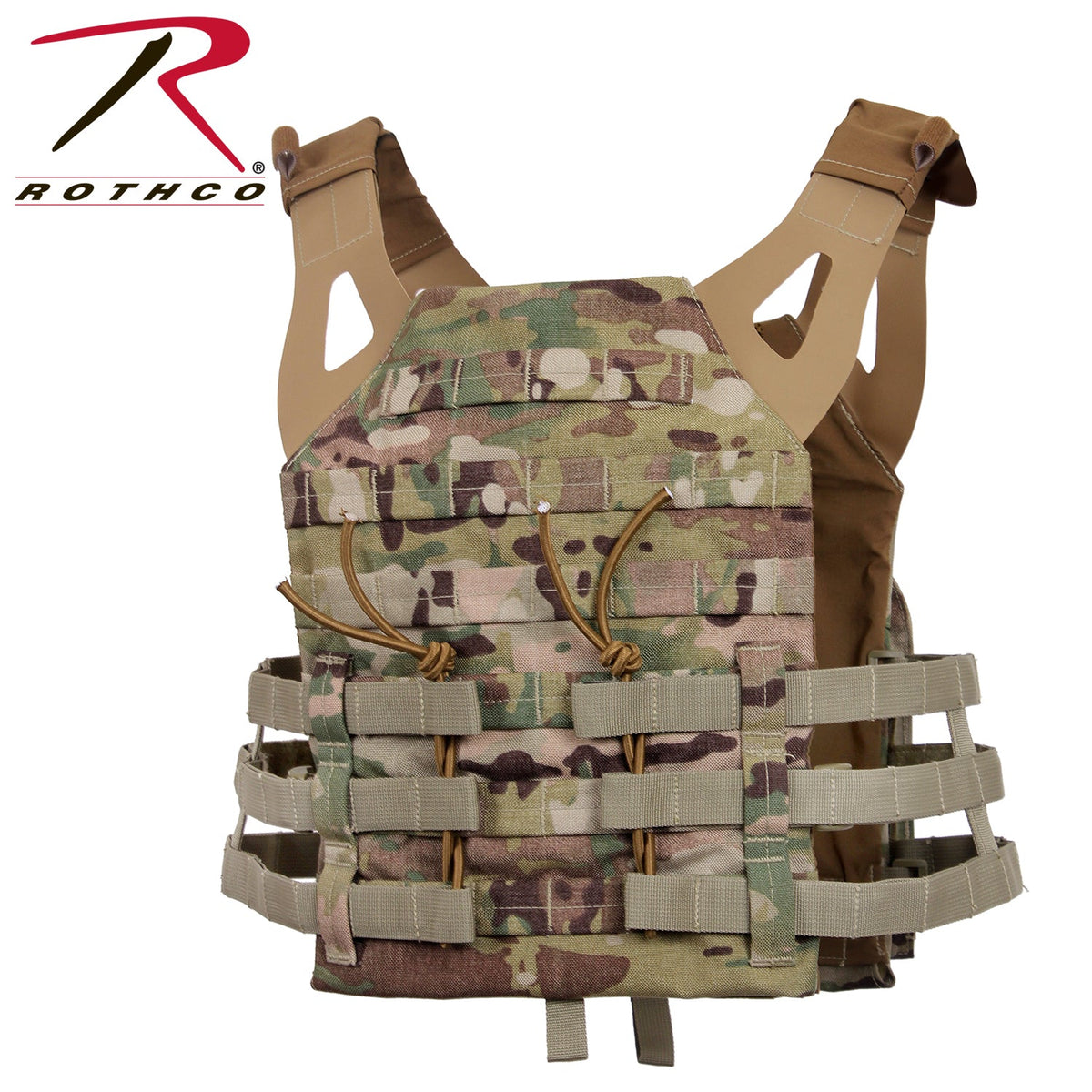 Rothco Lightweight Armor Plate Carrier Vest MultiCam Size 2XL / 3XL - Get Tight Gear