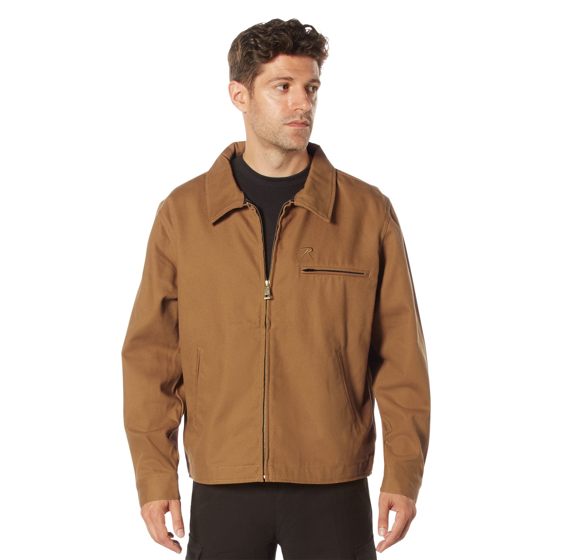 Rothco Lightweight Canvas Work Jacket Work Brown Size S - Get Tight Gear