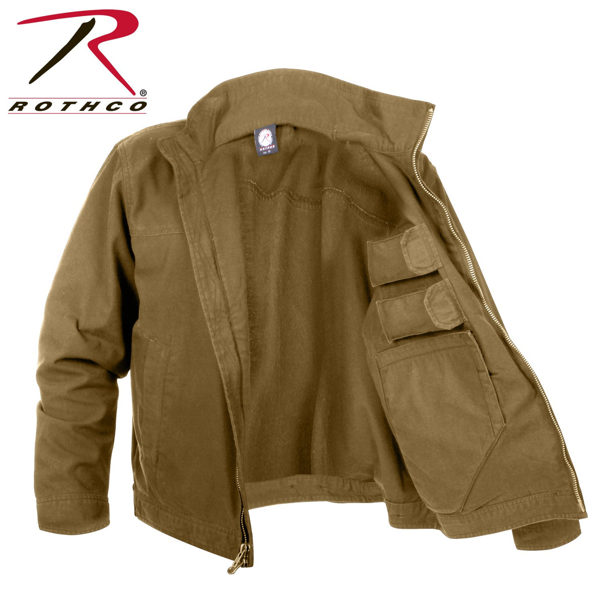 Rothco Lightweight Concealed Carry Jacket Coyote Brown Size 4XL - Get Tight Gear