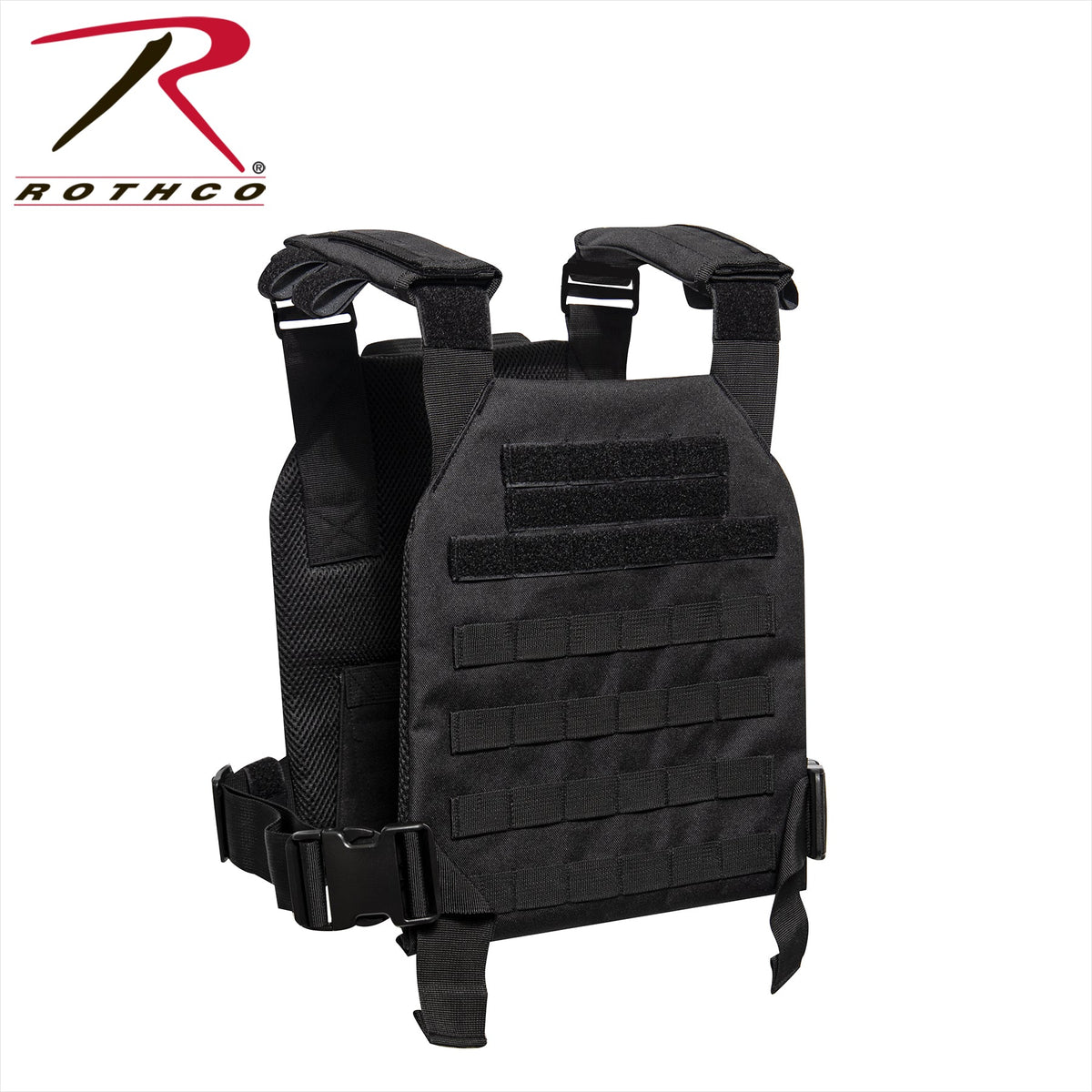 Rothco Low Profile Plate Carrier Vest Black Size 2XL / 3XL - Get Tight Gear