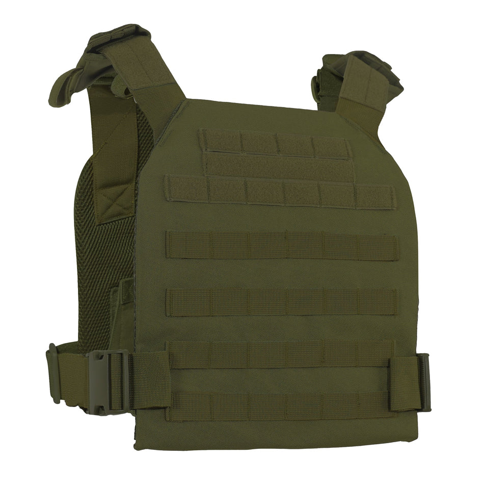 Rothco Low Profile Plate Carrier Vest Olive Drab Size Regular - Get Tight Gear