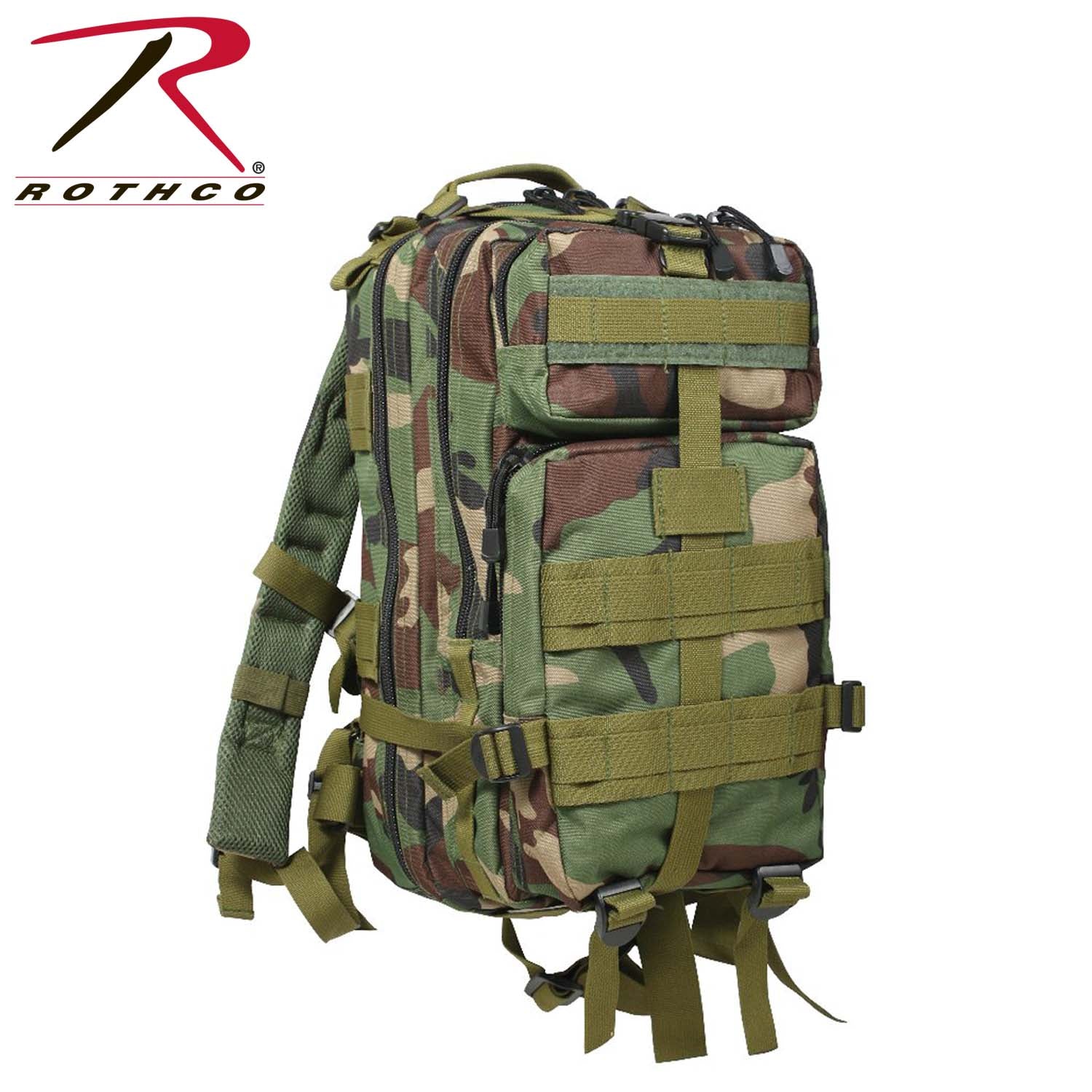 Rothco Medium Transport Pack Woodland Camo - Get Tight Gear