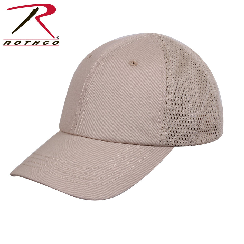 Rothco Mesh Back Tactical Cap Khaki Size One Size - Get Tight Gear