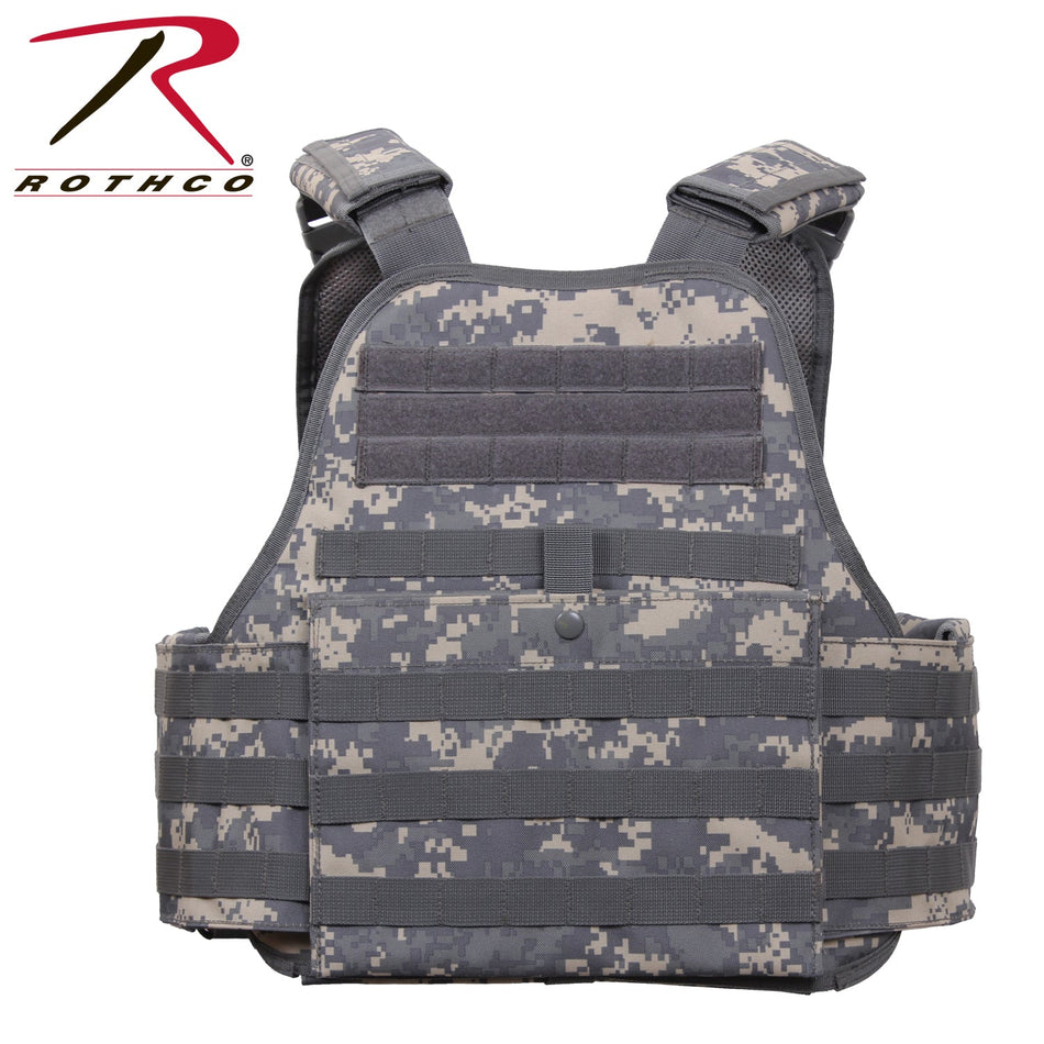 Rothco MOLLE Plate Carrier Vest ACU Digital Camo Size Regular - Get Tight Gear
