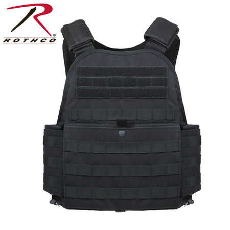 Rothco MOLLE Plate Carrier Vest Black Size 2XL / 3XL - Get Tight Gear