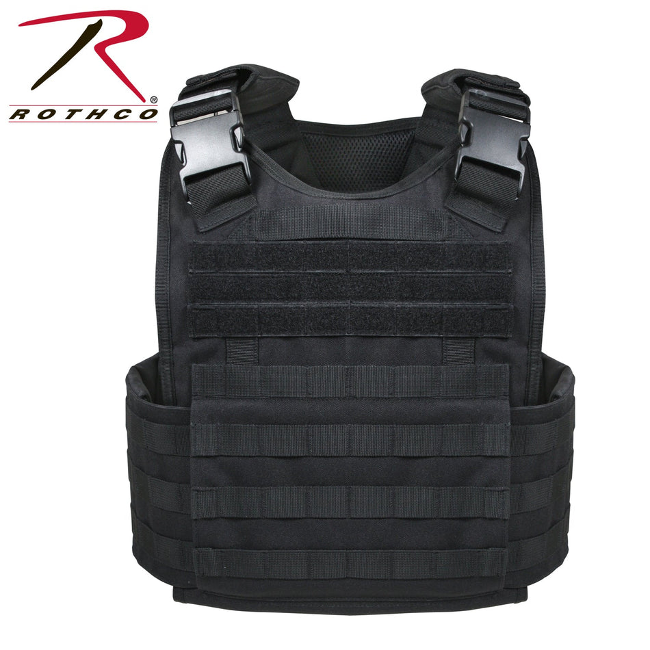 Rothco MOLLE Plate Carrier Vest Black Size XS / S - Get Tight Gear