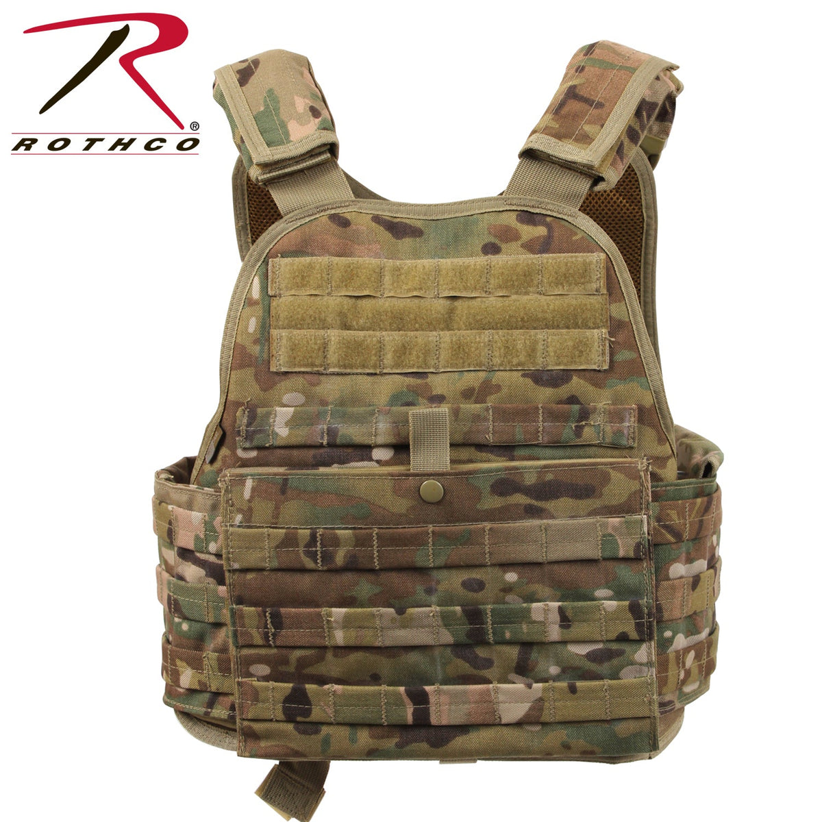Rothco MOLLE Plate Carrier Vest MultiCam Size Regular - Get Tight Gear