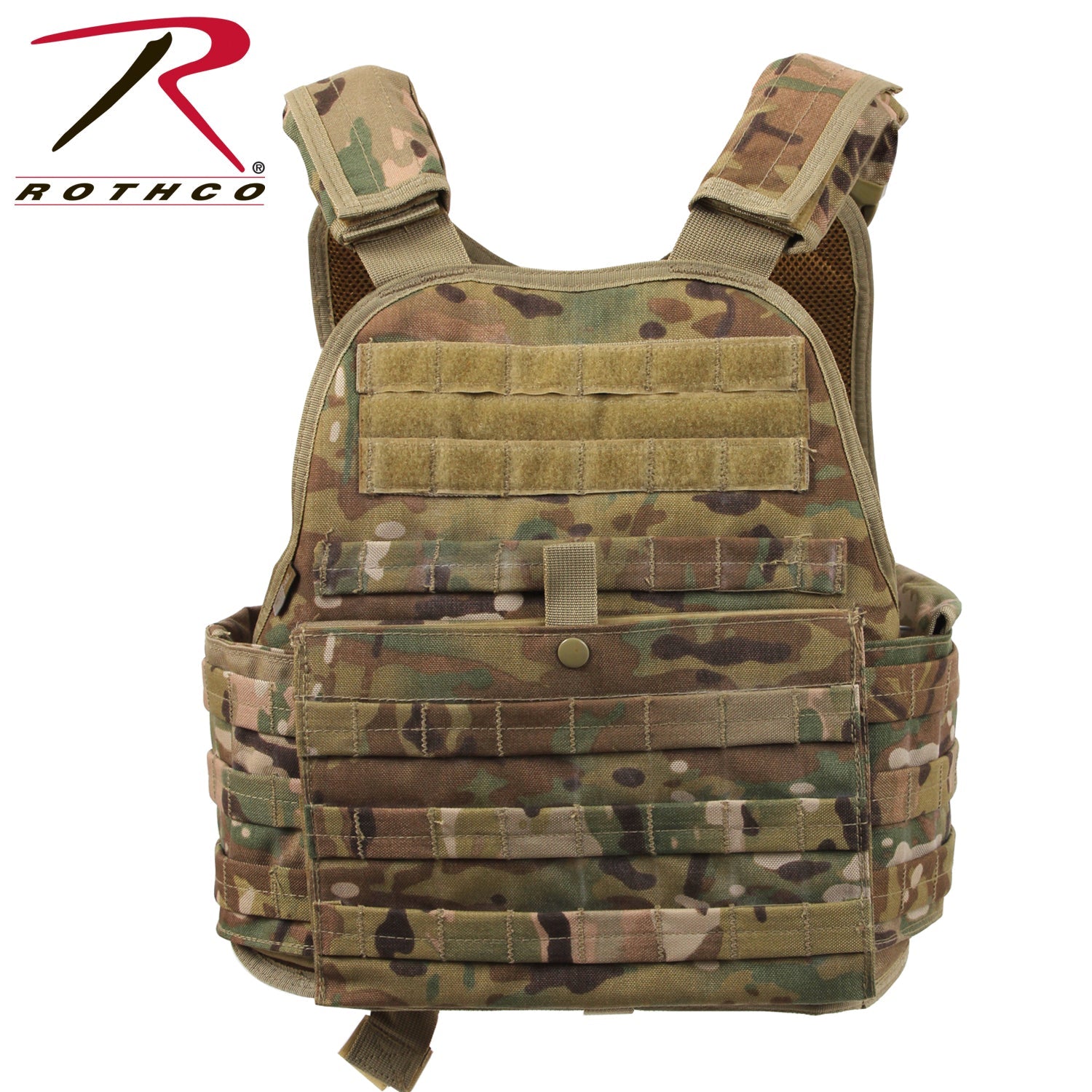 Rothco MOLLE Plate Carrier Vest MultiCam Size Regular - Get Tight Gear
