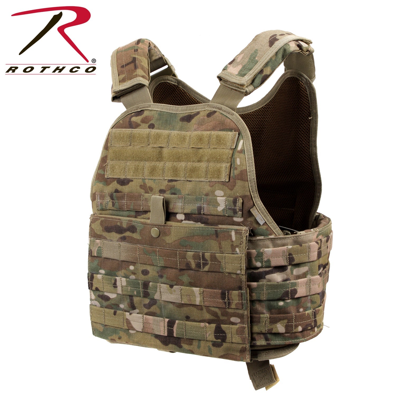 Rothco MOLLE Plate Carrier Vest MultiCam Size Regular - Get Tight Gear