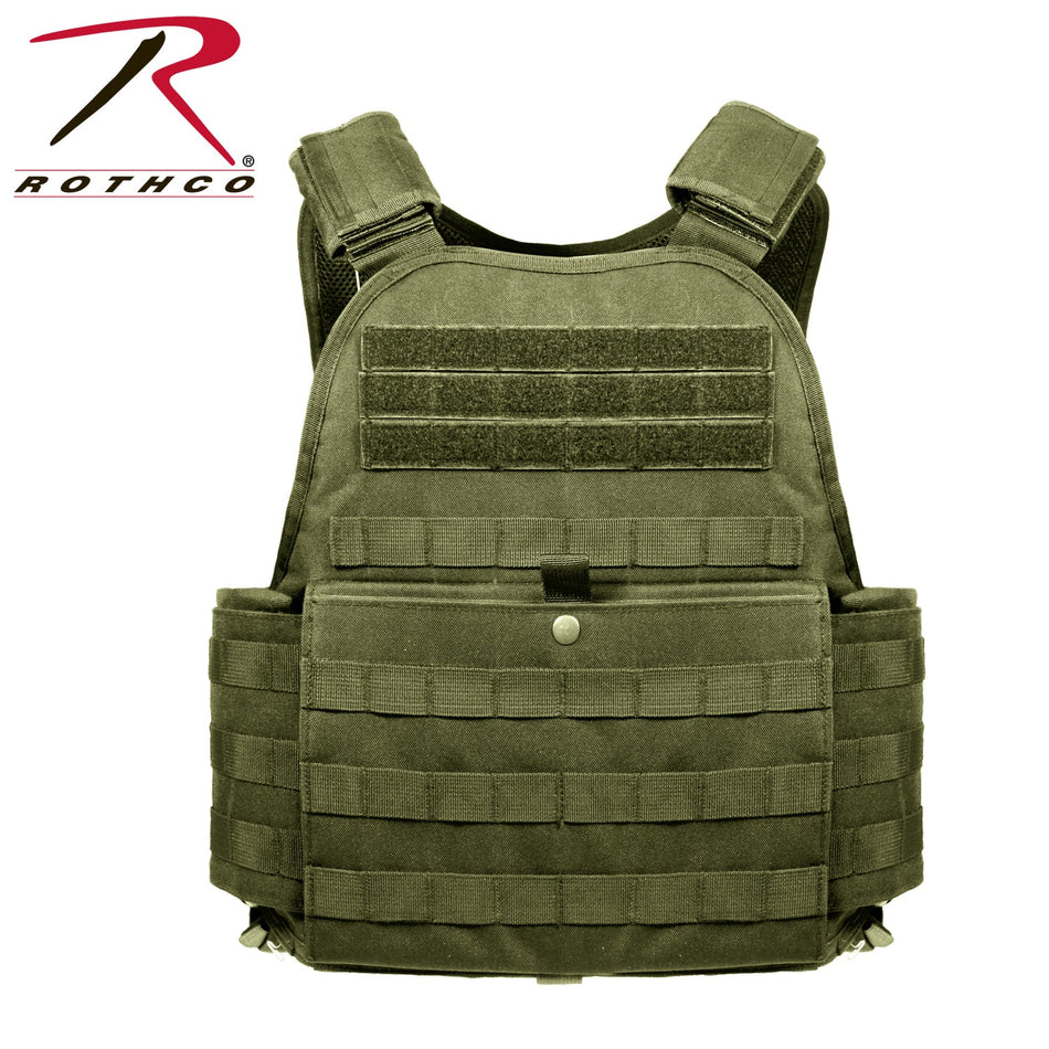 Rothco MOLLE Plate Carrier Vest Olive Drab Size XS / S - Get Tight Gear