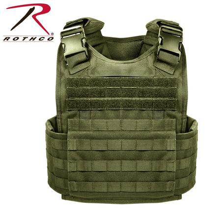 Rothco MOLLE Plate Carrier Vest Olive Drab Size XS / S - Get Tight Gear