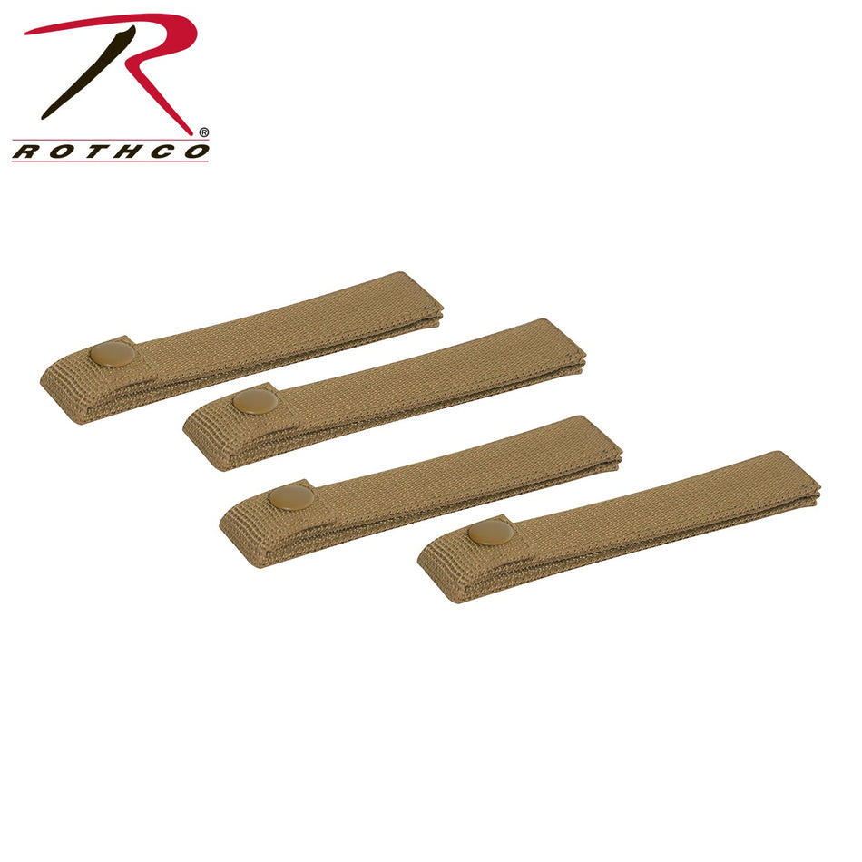 Rothco MOLLE Replacement Straps - 4 Pack Coyote Brown - Get Tight Gear
