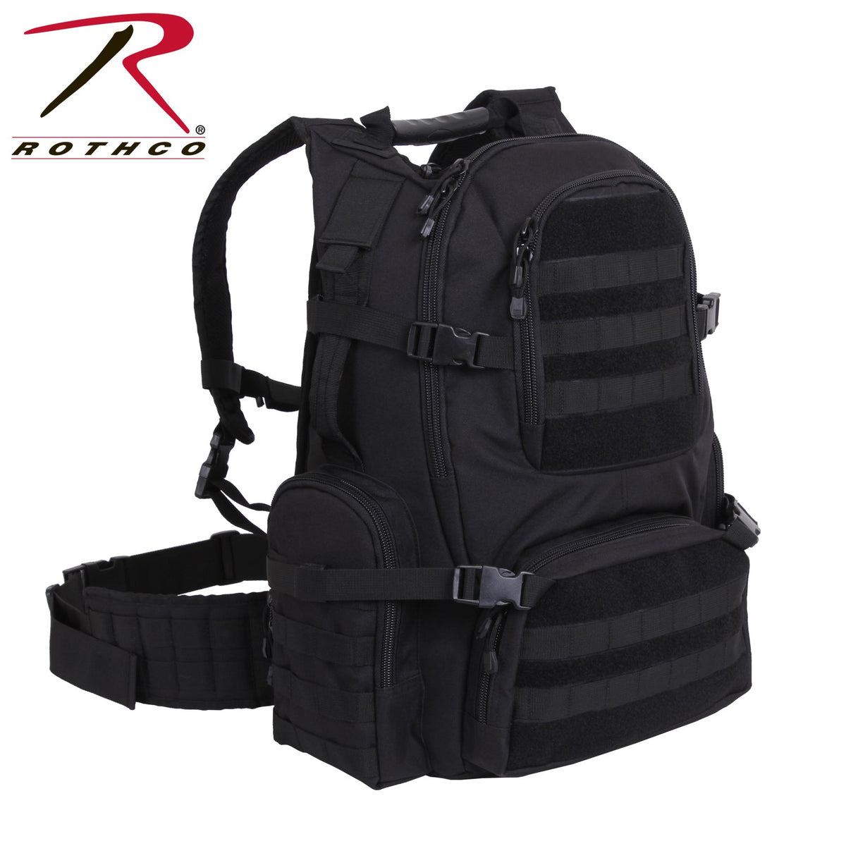 Rothco Multi - Chamber MOLLE Assault Pack Black - Get Tight Gear