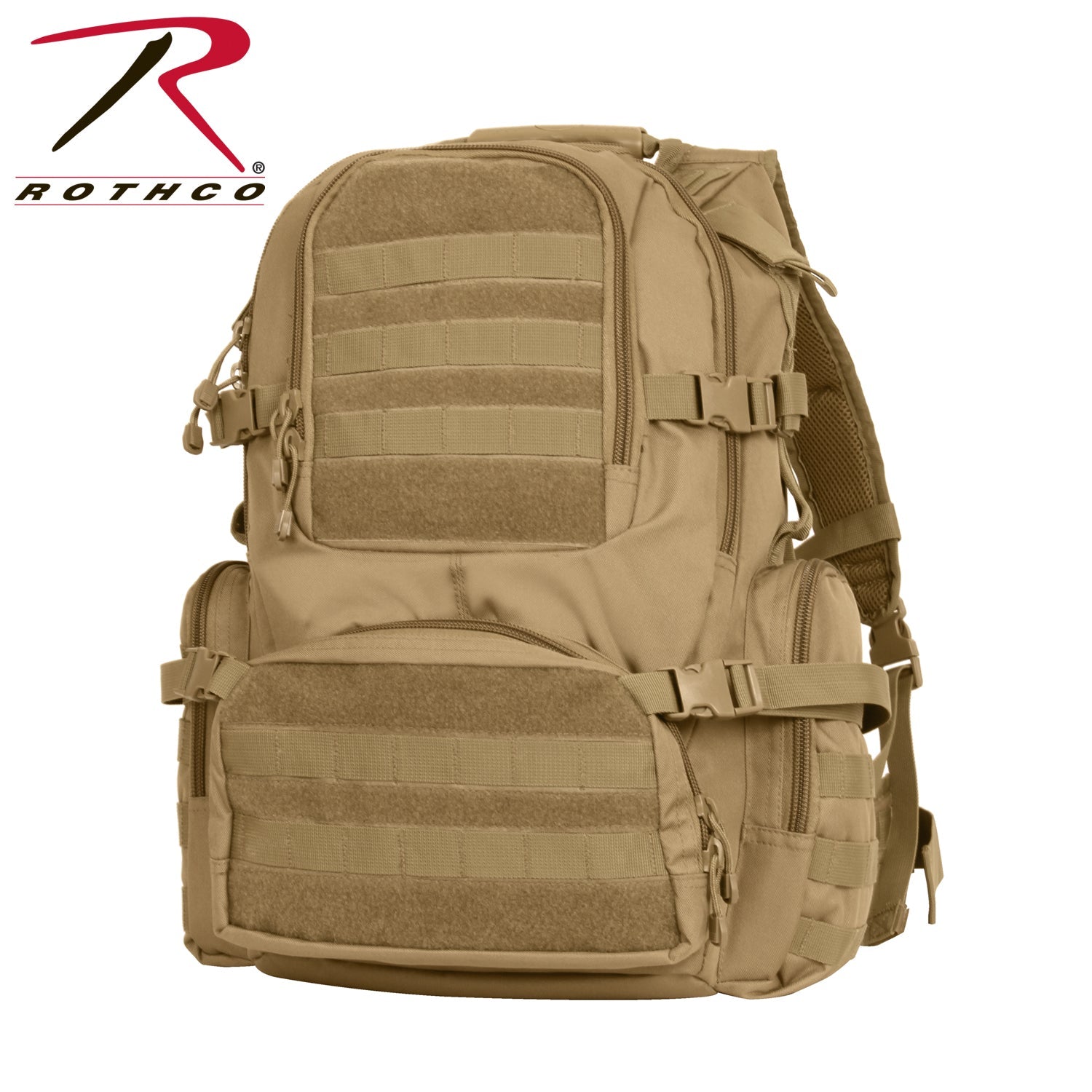 Rothco Multi - Chamber MOLLE Assault Pack Coyote Brown - Get Tight Gear