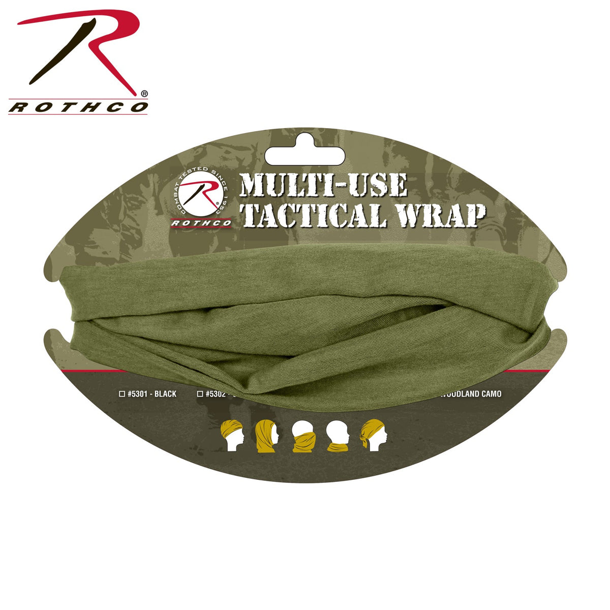 Rothco Multi - Use Neck Gaiter and Face Covering Tactical Wrap Olive Drab Size One Size - Get Tight Gear