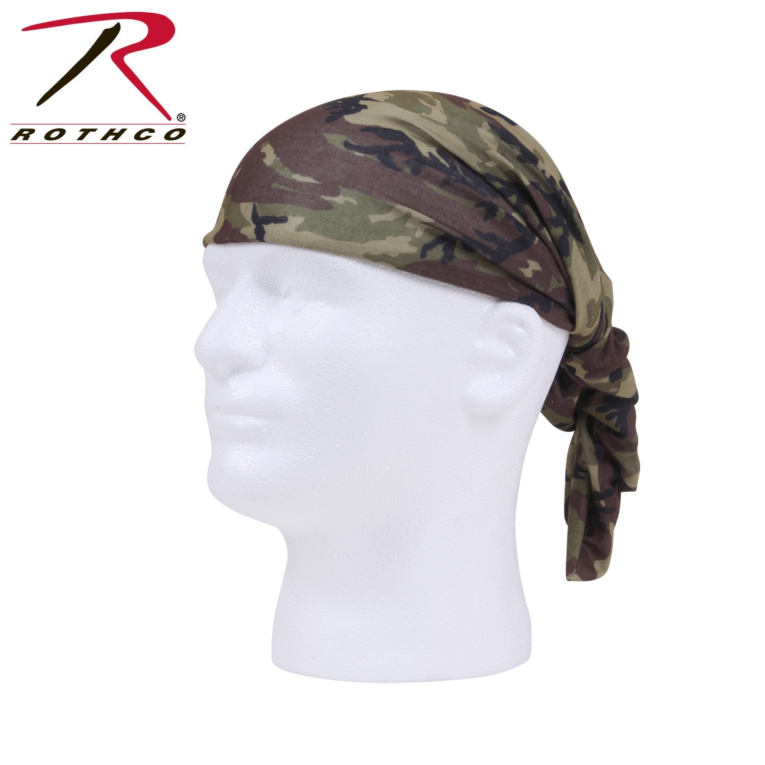 Rothco Multi - Use Neck Gaiter and Face Covering Tactical Wrap Woodland Camo Size One Size - Get Tight Gear
